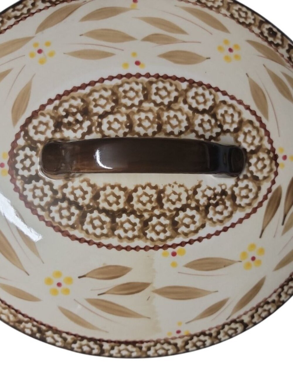Temptations By Tara Old World Baking Dish Brown Hen w/Lid & Rack 2.5qt KFI722033 - Picture 7 of 16